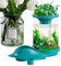 Kleines Betta-Fischtank, durchscheinendes Aquarium mit Filtersystem, selbstpflegendes Aquarium mit Aquaponic-Ökosystem für Fischgeschäft, Zuhause, Arbeitsplatz, Wohnung