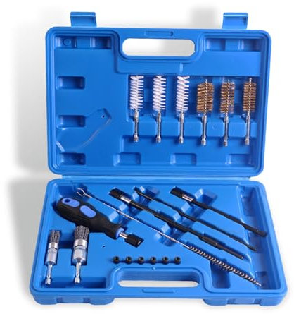 Idota Kit de nettoyage de siège d'injecteur et de puits de 19 pièces avec brosses en fil d'acier et brosses en nylon