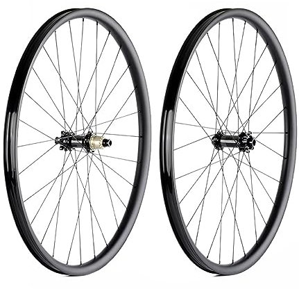 LXWKAI Ruote per Mountain Bike da 29 con Cerchio in Fibra di Carbonio, Freno a Disco, mozzo Passante, Ruote Anteriori e Posteriori MTB da 28 Fori per HG 8-12 XD/MS, Ruota Libera a 12 velocità