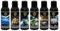 HAF® Saunaaufguss Konzentrat Set Kühle Erfrischung | 6 x 100 ml Saunaduft mit Blue Eis, Citro Orange, Eislimone, Menthol, Eisminze, Euka Menthol | Saunaöl aus 100% natürlichen ätherischen Ölen