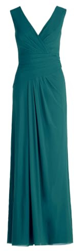 Vera Mont Damen Abendkleid mit V-Ausschnitt Dark Emerald,52