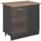 Vicco Armario de Esquina R-Line, Gris Noble, 86 cm, ET Roble