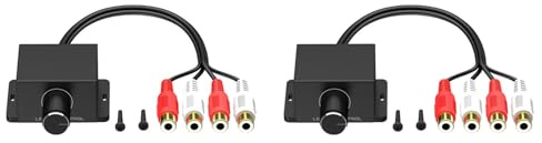 Booso 2X Auto Audio VerstäRker Bass Level Fernbedienung LautstäRkeregler Stecker und Buchse Eingang und Ausgang Auto LautstäRkeregler