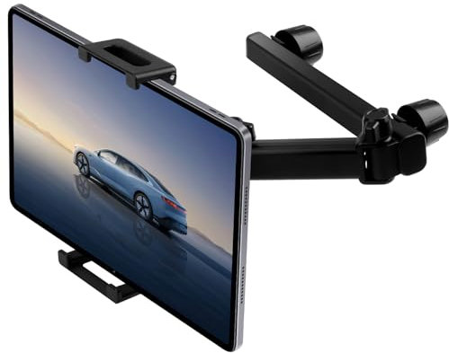 Romon Porta Tablet da Auto Poggiatesta, Pieghevole & Estensibile 360° Rotazione Supporto Tablet Auto Supporti Poggiatesta Compatibile per Bambini con Tablet Telefoni e Tutti i Dispositivi da 4,7-13