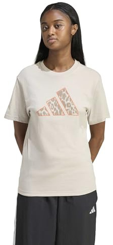 adidas Women's Animal Graphic T-Shirt, Wonder Alumina/orange, M