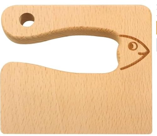 Dacatoow Wooden Knife, Wooden Knife Cute Safe for Real Cooking Cutting Cooking Vegetable and Fruit