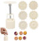 Mooncake Mold, Plastic Moon Cake Mold Press with 6 Flower Cookie Stamps, Easy Demolding, Easy to Clean Cookie Press for Kitchen, Mooncake, Moon Cake