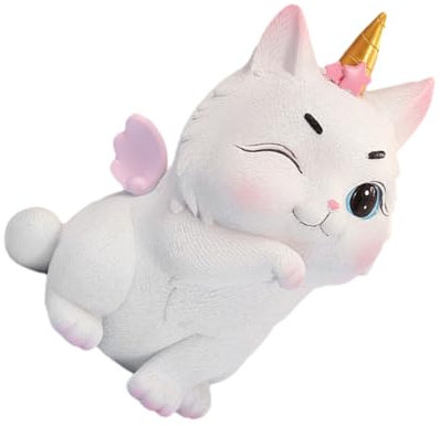 MILISTEN Kreatives Sparschwein in Katzenform Münzspartopf Aus Harz Dekorative Spartopf Geldtopf Für Freunde Familie Geburtstag Weihnachten