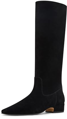 Steve Madden Women's Dantelle Knee High Boot, Black Suede, 6 UK