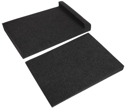 DECHOUS 2 Stück Schallschutz Lautsprecher Polsterung Rutschfeste Stoßdämpfende Kissen für Monitor Subwoofer und Lautsprecher Vibrationsdämpfend und Geräuschreduzierend