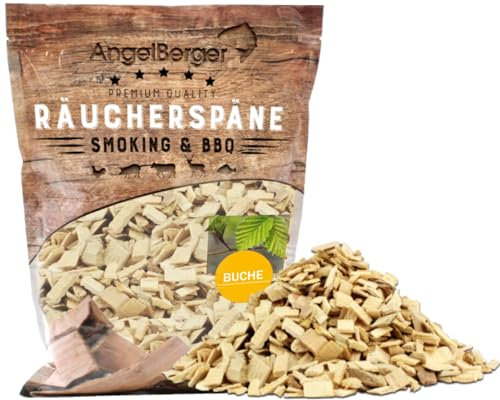 Angel-Berger Räuchermehl Räucherspäne Deluxe Verschiedene Sorten (500g, Buche Chips)