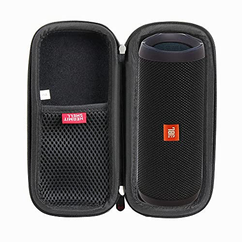Hard EVA Travel Case for JBL Flip 4 Splashproof Portable Bluetooth Speaker by Hermitshell (Black)