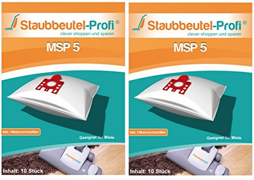 20 Staubsaugerbeutel MSP5 von Staubbeutel-Profi® kompatibel zu Swirl M50, Swirl M54, Swirl M55 & Org. Miele Typ F/J/M FJM