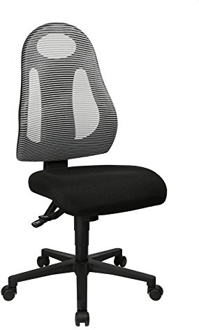 Topstar Free Art, ergonomischer Bürostuhl, Schreibtischstuhl, Stoff, Hellgrau/Schwarz | Made in Germany | Ergonomisch | Drehstuhl, Schreibtischstuhl | höhenverstellbar | Geprüfte Sicherheit nach GS-Intertek