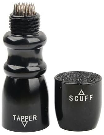 MUZOCT 3 in 1 Snooker Billard Pool Queue-Spitze Werkzeug Reparatur Queue Spitze Stick Zubehör Set Scuffer/Shaper/Belüfter (schwarz)