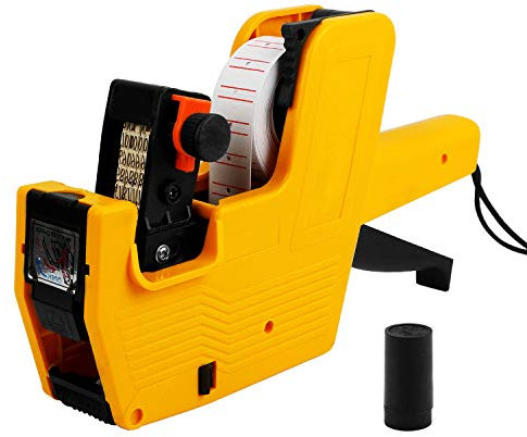 Moclever PL1/8 Preisauszeichner Preispistole Auszeichner Etikettierer Professionell Etiketten Handauszeichner mit Extra Label Aufkleber Tinte für Büro Einzelhandel Shop Lebensmittelgeschäft