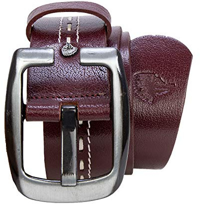 Rock Creek Herren Gürtel Ledergürtel Casual-Style Echt Leder Männer Gürtel Leder Gürtel Jeansgürtel Herrengürtel G-005 Weinrot 125