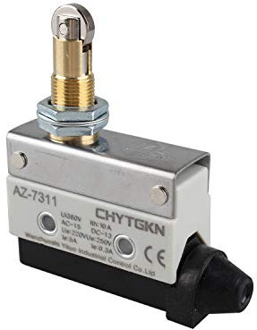 Futheda Interruttore di fine corsa orizzontale AZ-7311 TZ-7311 Attuatore a stantuffo a rullo parallelo micro momentaneo AC 380V 10A Interruttore a polo singolo Montaggio a pannello 1NC + 1NO