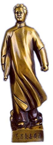Liangliang988 Mao Zedong goes to Anyuan Bronze-Statue wie Chairman Mao wie EIN junger Mann Chairman Mao Feng Shui Ornaments