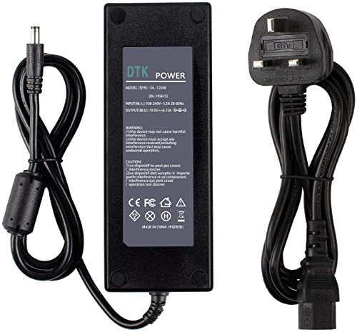 DTK 19.5V 6.15A 120W Laptop Charger for MSI ASUS LENOVO MEDION TOSHIBA Notebook Computer PC Power Cord Supply Lead AC Adapter Connector:5.5 X 2.5mm