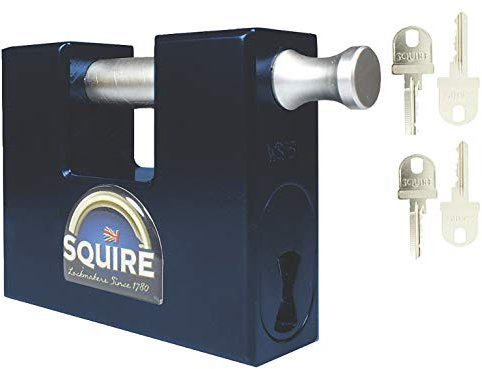 Squire Container Padlock - WS75 - Hardened Steel Block Lock - CEN 4 Rated - High Security - 4 x Keys Supplied Free of charge