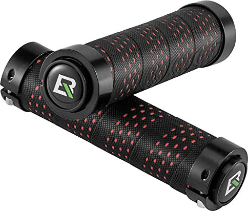 ROCKBROS Lenkergriffe Anti-Rutsch Fahrradgriffe Lock-On Design Fahrrad Griffe für MTB Rennrad E-Bike Schwarz/Rot/Blau/Bunt