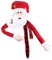 Puntale per albero di Natale, a forma di Babbo Natale, con cappello colorato, scialle e braccia posizionabili, per Natale, vacanze, feste invernali, decorazione per la casa