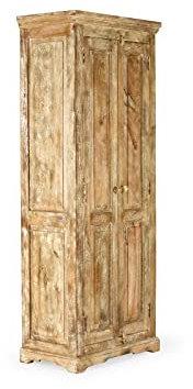 Woodkings® Flur-Schrank Patina Massivholz Natur Mango Holzmöbel Schrank Dielenschrank Flurmöbel Echtholz