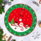 Hianjoo 120cm Jupe Sapin de Noël, Couvre Pied Sapin Noel, Arbre De Noel Decoration, Joyeux Noël Jupe d'arbre Tapis pour Sapin pour Noël, Rouge