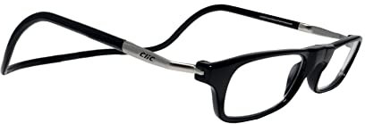 CliC Eyewear Herren-Lesebrille XXL | Lesebrille mit Magnet | Flexible Presbyopie-Brille aus Polycarbonat (1.0, Schwarz)