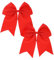 2 Stück Schleife Haargummi Rot Große Schleife Haarseil Cheerleader Schleife Haarschmuck Kopfbedeckung für Damen Mädchen Weihnachtsfeier