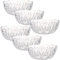 Khanary Set of 6 Glass Round Bowl Large Ice Cream Sundae Crystal Clear Glass Appetizer Dessert Cocktail Fruit Bowl Trifle Salad Desert Serving Sundae Bowls 6 Pieces