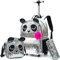 HTgroce Trolley Rucksack Kinder Mädchen,Panda Kinder Trolley Schultasche mit Rollen Rucksack Schultrolley 16inch Rucksäcke Kinder Schulrucksack Schulranzen mit Rollen Schultasche Mädchen.