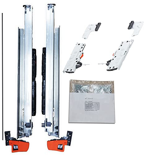 BLUM MOVENTO BLUMOTION S 760H Schubladenschienen, 480mm Vollauszug 40kg m.TIP-ON Funktion, 1 Paar inkl. Kupplung