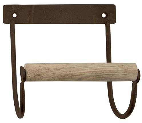 IB Laursen Toilettenpapierhalter mit Holzrolle rost