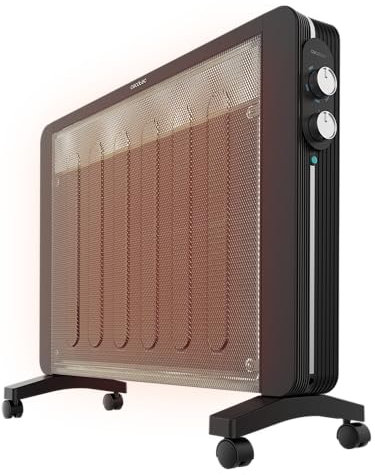 Cecotec Placa Radiante de Mica Ready Warm 2000 Now. 2000 W, Termostato Ajustable y 2 Niveles de Potencia, Calor radiante y por convección, Área de Cobertura de 25 m2