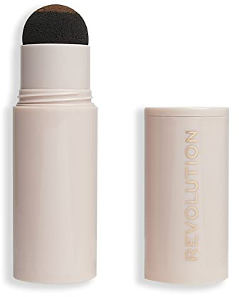 Revolution, Brow Powder Stamp & Stencil Kit, Brow Shaping Tool, Ash Brown, Includes Brow Stencils