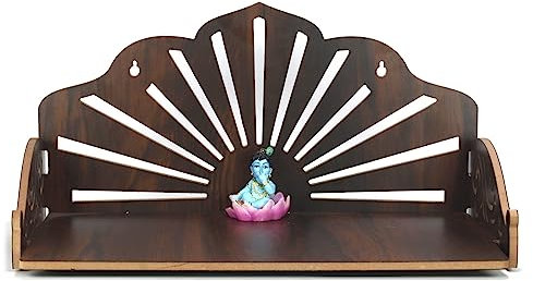 ASHIRWAD Tempel-Mandir-Wandbehang aus Holz, schönes Kunst- und Handwerks-Sperrholz, leicht, Tempel, 5 Stück