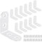 Yeepeo 12 staffe angolari da 40 × 40 mm, staffa ad angolo retto bianca a 90 gradi in acciaio al carbonio a L, staffa angolare con 48 viti piccole staffe a forma di L per fissaggio di mobili in legno