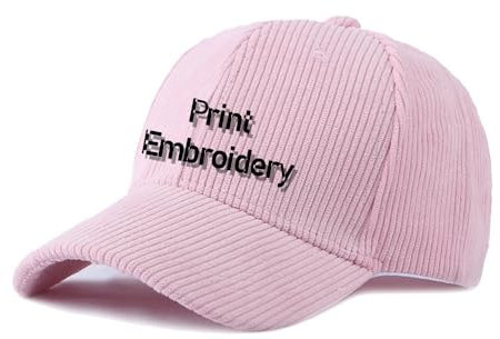 Cappellino da baseball personalizzato in velluto a coste ricamato cappelli personalizzati in cotone con testo per uomo e donna cappello, rosa, Taglia unica