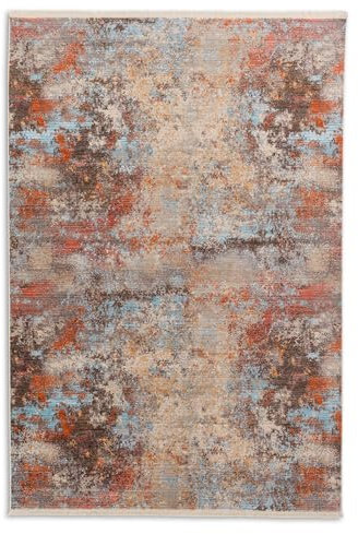 Schöner Wohnen Kollektion Teppich Wohnzimmer Schlafzimmer Esszimmer - Mystik - Kurzflor Teppich pflegeleicht - Design Teppiche modern - Allover bunt 70 x 140 cm