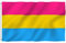 Meindin Drapeau LGBT - Drapeau Pan Pide Gratuit - Couleurs Vives Drapeau pansexuel Anti-Fading Outdoor | Drapeaux de banderoles Multicolores pour Les décorations de Noël d'ouverture de fête
