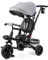 6in1 Dreirad Kinderdreirad mit Schubstange, Kinderdreirad für 9 Monate bis 5 Jahre mit Umkehrbarem Sitz, Ausklappbarem Verdeck mit Sonnenschutz, Kinderwagen Faltbar, Babyfahrrad (Grau)