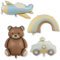 DIWULI Ballon-Set Bär Flugzeug – Baby-Party Kinder Deko