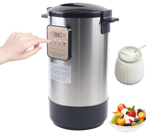 Quixnova Fully Automatic Yogurt Maker Machine, 12L/18 Commercial Fermentation Machine with LCD Display for Homemade Individual Yoghurt, Easy Cleaning,12L