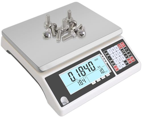 Industrial Counting Scale 30kg/0.5g with RS232 Port, Digital Inventory Counting Scale for Parts Coins Piece Counting Scale for Computer/Printer, Precision Electronic Gram Scale(g/kg/lb)