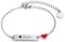 Baby Kind Armband mit Gravur Edelstahl Personalisierte Armbänder Tochter|Gravierbare Kinderarmkette|Taufarmband Junge Mädel| Herzform Charme Name Babyarmband Taufgeschenke（Silber）