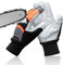 YARDMARIS Kettensägenhandschuhe, Klass 1, 20 m/s Schnittschutz, 12 Schutzschichten nur auf dem linken Handrücken, aus Ziegenleder und PVC, Forst-Kettensägen-Schnittschutzhandschuhe