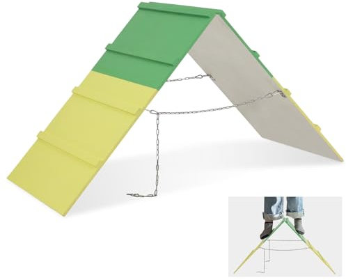 Kuabiz Dogs Agility A-Frame 73.2 x 22.8 Inch Dog Agility Equipment A-Frame Agility Training Equipment Dog Non-Slip Agility Course Equipment for Dogs Jumping Outdoor Dog Pet Ramp Climbing Playground