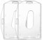 NXPUXP Lot de 2 porte-cartes Rigides Transparents,Porte-Badge Vertical,Porte Badge Transparent,Geeignet für Büro,Schulausweis,Kreditkarte,Führerschein,Pass